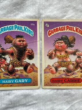 Retro VTG trading cards from the 1985 Garbage Pail Kids Original Series Set